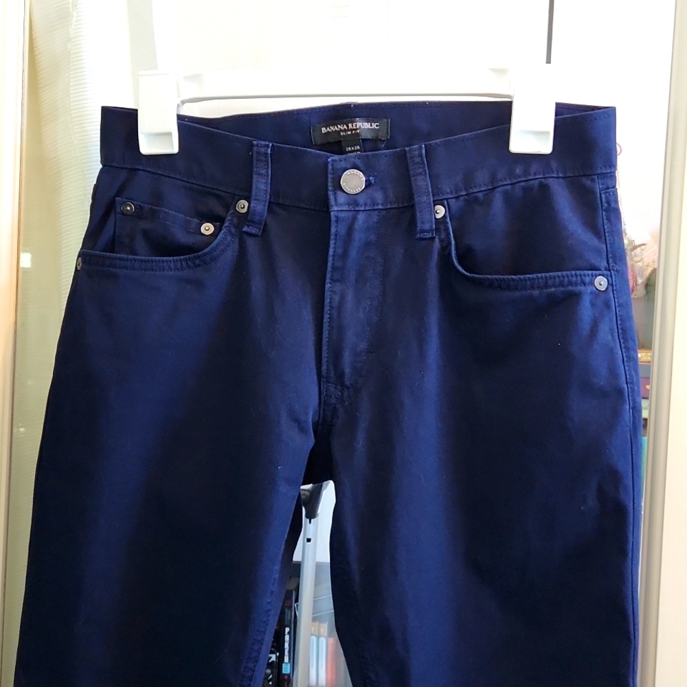 Banana Republic Navy Slim Fit Pant